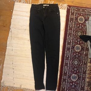 Levi’s High Waisted Black Skinny Jeans